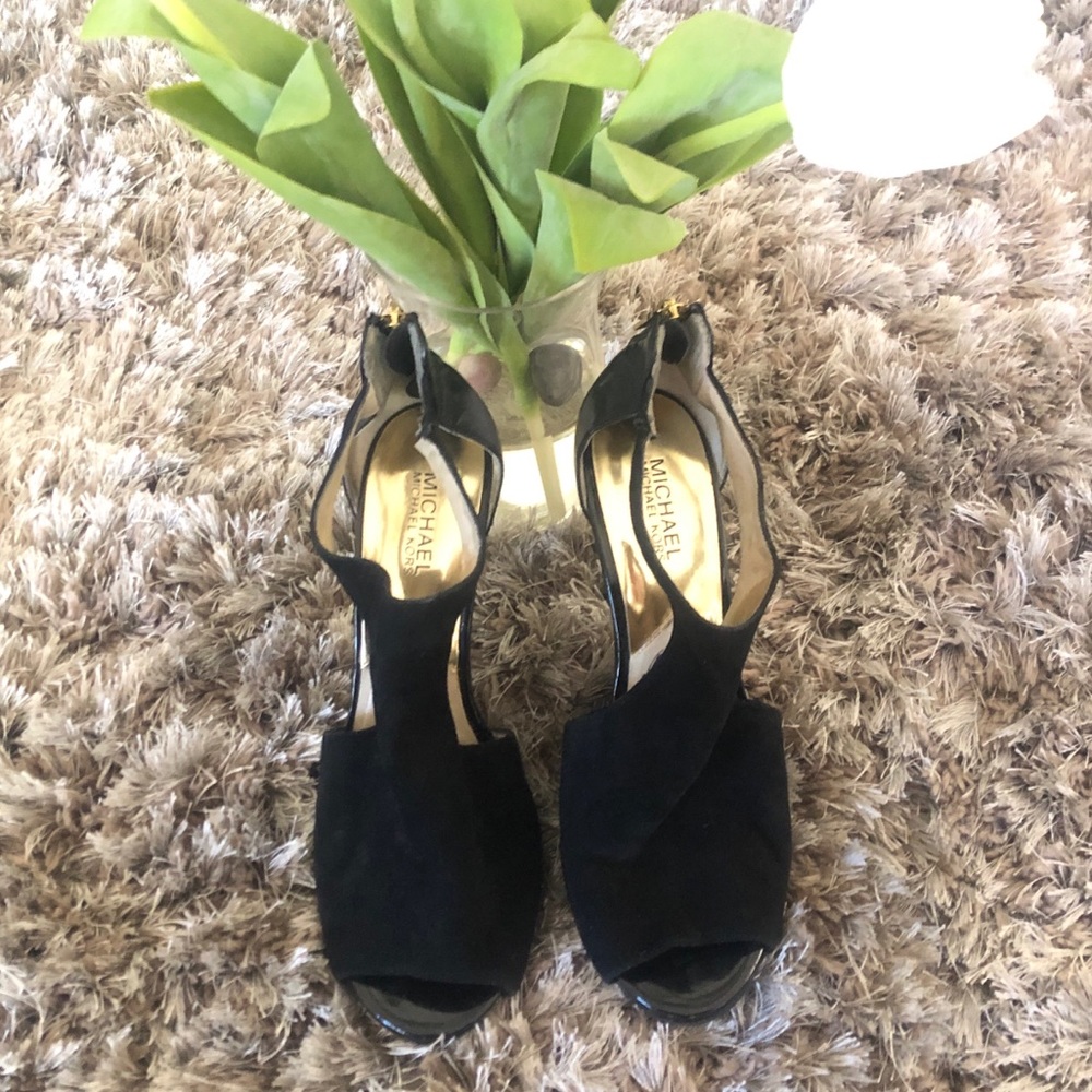 Michael Kors Black Suede High Heels Size 9.5